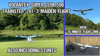 Volantex V761-3 Super Club 500 RC Plane Maiden Flight And Test