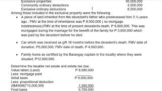 Estate Tax Due of Married Decedent | Sample Problem