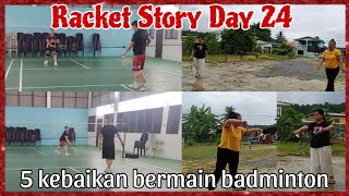 Bermain Badminton kini jadi rutin kami, setiap kali cuaca bagus..terkadang hujan pun kami reda🤣😝