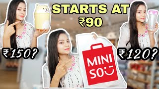 *Best* MINISO HAUL Starting at ₹90😍|| Perfumes, Bags & Nail Paints || Osm anjii #minisohaul #miniso