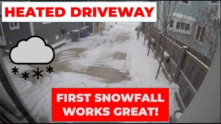 Heated Driveway Melting Snow Time Lapse: Second Run, First Snowfall Test! - Episode 49 [2-1-2021]