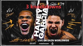 DEVIN HANEY vs RYAN GARCIA :  Here are all 3 knockdowns : všechny 3 knockdowny : все 3 нокдауна