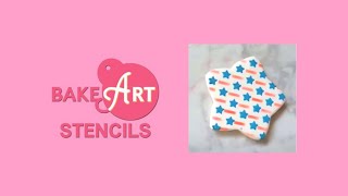 Patriotic Stars and Stripes Cookie: How to Decorate Cookies with 2-piece Cookie Stencils