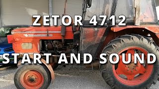 ZETOR 4712 START, SOUND and short DRIVE, ZETOR 4712 Zündung, Sound und kurze Fahrt...