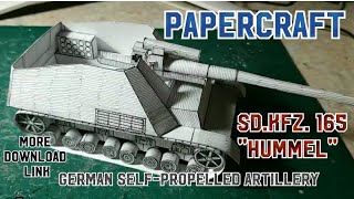 Building 🇩🇪 Sd.Kfz. 165 Hummel 🇩🇪 (German Self-propelled Gun) #papercraft #ww2 #satisfyingvideo