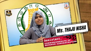 AIM TN Success Student | Thaju Nisha, Assistant, COMMISSIONERATE OF REVENUE ADMINISTRATION