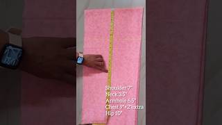 36" Size Kurti cutting in one minute........#kurti #kurticuttingandstitiching #