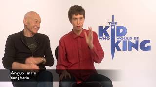 Sir Patrick Stewart and Angus Imrie on Merlin