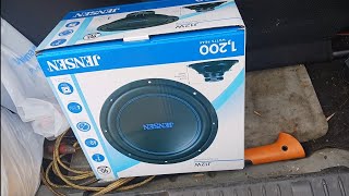 Walmarts $39, 1200 watt 4 ohm subwoofer unboxing & review/Had some fun blowing up a 12" kicker cvr