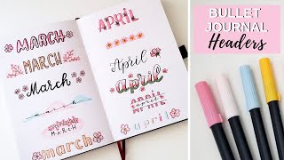 12 Bullet Journal Header Ideas | Bullet Journal Handwriting