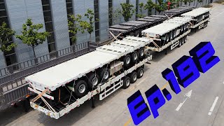 P192  Nine Units Side Wall Semi Trailer Ready for Break Bulk Vessel For Asia Cambodia Market