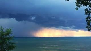 Severe Thunderstorm Rolls Over Lake Michigan