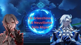 C6 Arlecchino - C6 Neuvillette SOLO NEW ABYSS 9/9 Stars