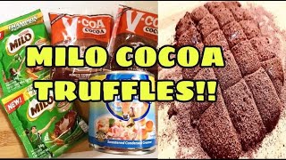 MILO TRUFFLES | HOW TO MAKE CHOCOLATE TRUFFLES | ECQ Recipe | Lockdown Recipe| Magtipid Tayo ATBP TV