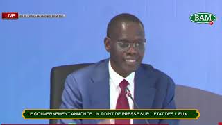 Point de Presse du Gouvernement Discour de Monsieur Al Amine Lo Secrétaire au Gouvernement