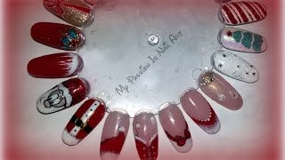 Nail art Natalizie semplici in gel (o smalti) - tutorial Xmas nails #2