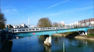 {Métro 8} Croisement MF77 rénovés IDFM franchissant la Marne