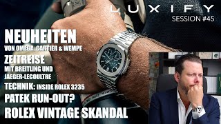 Luxify Session #45 - Rolex News, Vintage Daytona Skandal, JLC, Cartier, Omega Spirate, Breitling 747