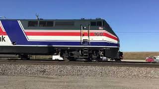 The Amtrak Pepsi Can HU on 12 hour Late Empire Builder In Glyndon MN!