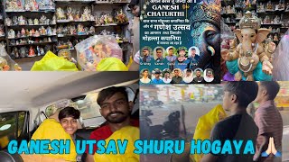 Ganpati ji ko la aye ❤️ @beingvanshvlogs  shopping for ganesh chaturathi #ganeshutsav