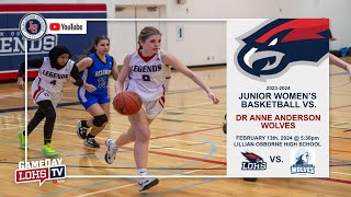 Lillian Osborne vs Dr Anne Anderson Jr Women’s Basketball