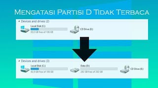 drive D tidak muncul di my computer (drive data D tidak ada di komputer) #tutorialkomputer