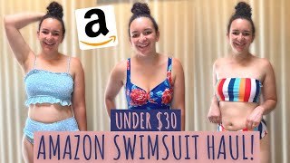 AMAZON SWIMSUITS FOR CURVY GIRLS!! // trying on 14 bikinis and one-piece bathing suits under $30