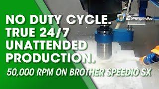 High Speed Milling 6061 ALU on Brother Speedio: The 50,000 RPM, .76 HP Pneumatic Spindle