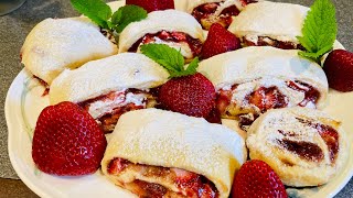 🍓Клубничные Рулеты🍓/ Strawberry rolls