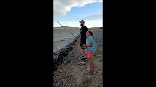 Family fishing at Lahontan Reservoir in Nevada By: Verdugo Adventures