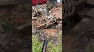 I dug up a hidden well #excavator #treasure #exposed #digger