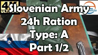 RARE Slovenian 24h Army Ration Type A - MRE Review -  Part 1/2