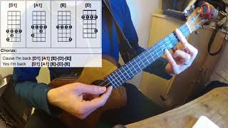 Back in Black, AC/DC - Ukulele Tutorial Part 2: How to play the Chorus, with Tabs