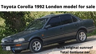 Toyota Corolla 1992 for sale| London model | Total Genuine car with original sunroof