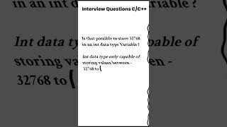Is that possible to store 32768 in an int data type variable? 🤔 #computerlanguage #c #programming