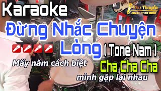 Karaoke Đừng Nhắc Chuyện Lòng Cha Cha Cha Đám Cưới (Tone Nam) || Thu Thuyền Channel