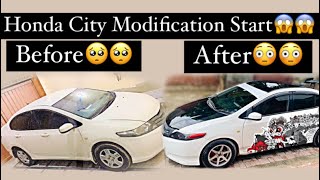 Honda City Modification Start | Ready For HAC Autoshow | Honda City Modified | Glossy Black Wrap