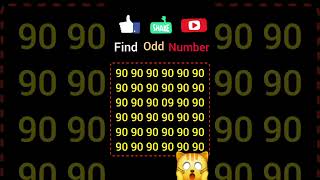 Find tha odd number #subscribe #music #puzzle #shorts