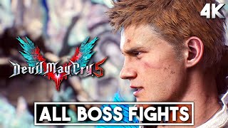 DEVIL MAY CRY 5 All Boss Fights & Ending (4K 60FPS) - No Commentary