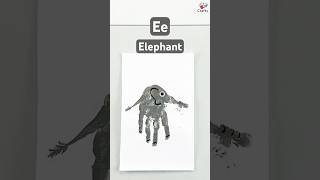 E for Elephant - Alphabet handprint art for toddlers🐘 #shorts #alphabet #kids #elephant #toddler