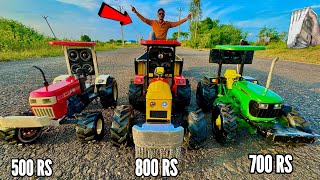 Rc Swaraj 855  Tractor Vs Rc John Deere Vs HMT Tractor Comparison