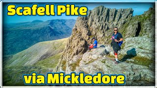 Scafell Pike via Mickledore drone fotage 4k video Janek Włóczykij Dji mini 3 pro