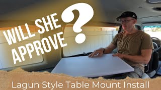 Camper Van Table | Adjustable | Lagun Style Mount