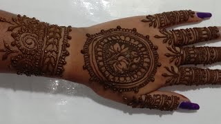 New Style Back Hand Mehndi Design || Beautiful,Simple and Easy Circular Back Hand Mehndi Designs