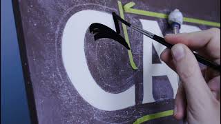 Lettering a traditional style Cadbury's chocolate sign - The art of SIGN PAINTING (Signwriting)