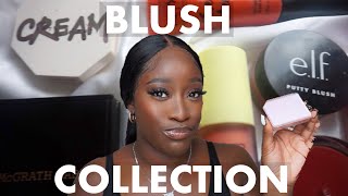 MY BLUSH COLLECTION | high end + affordable blushes with swatches | blushes for dark skin