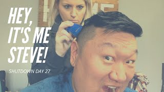 SHUTDOWN DAY 27: ALISON CUT MY HAIR!!! | Covid has finally spread to NEMI & Happy Birthday Jeff!