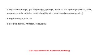 Watershed modelling procedure.