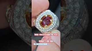 Ruby mozambique NO HEAT 2,43crt / gemstone / batu permata / jewelry / kolektor item / red ruby