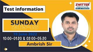 ZTS-18 information || Sunday Test || Test दो slot में होगा |NEET2022|